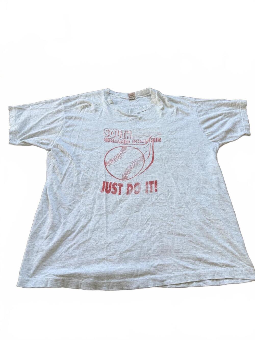 Vintage South Grand Prairie Baseball Gray T-Shirt USA Made Size XXL